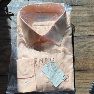 Enro Men's Light Orange Dress Shirt
